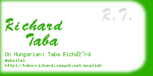 richard taba business card